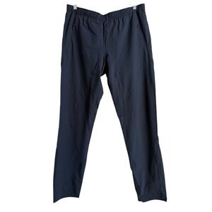Paskho Men's Size Large Dark Blue Zip Pocket Slim Leg Tech Minimalist Pants